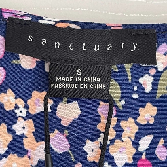 Sanctuary Floral Johanna Wrap Dress Navy Women's Size S NWT - Picture 10 of 11